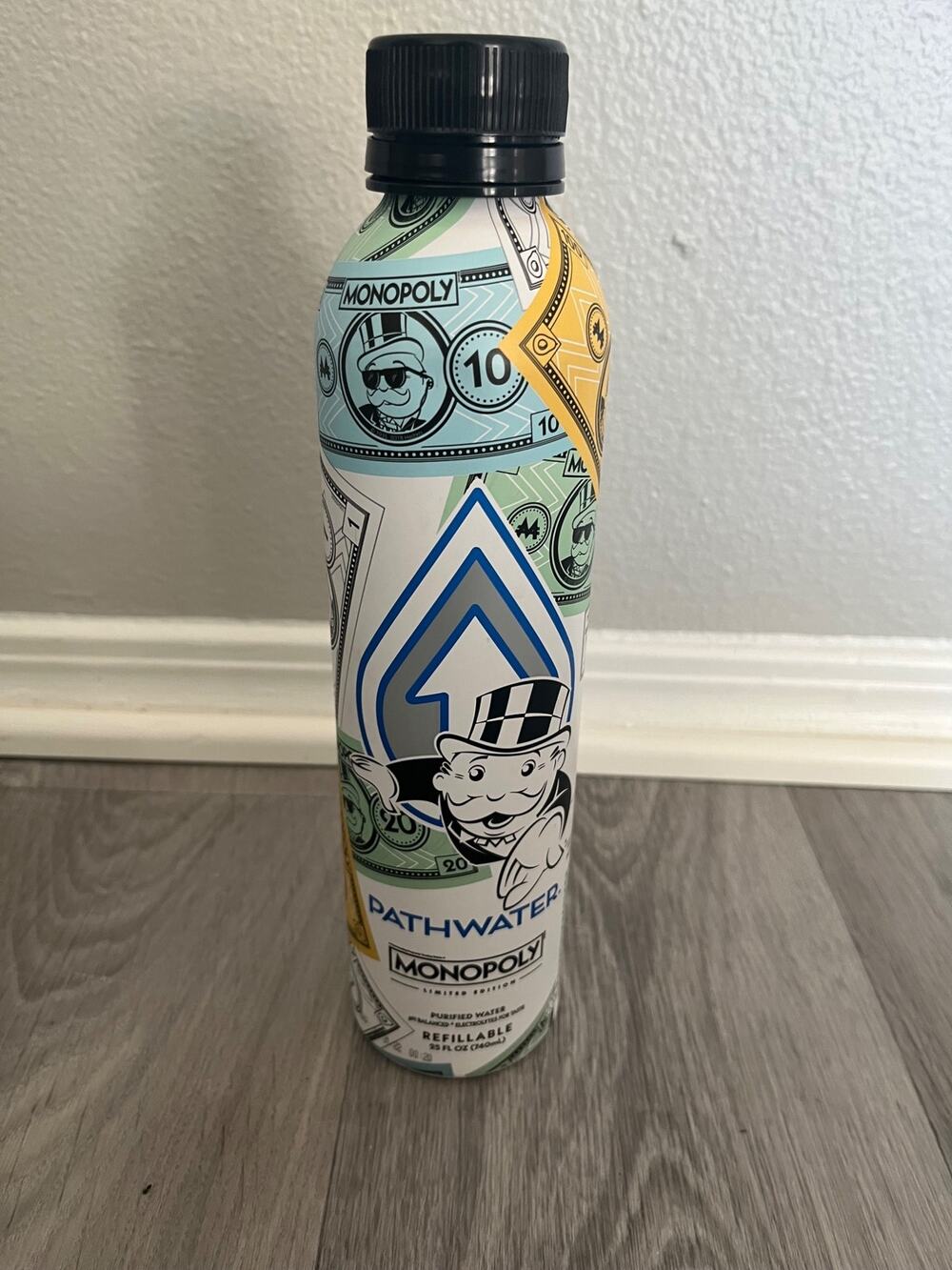 Monopoly Limited Edition Pathwater Bottle - Refillable 25 Fl Oz